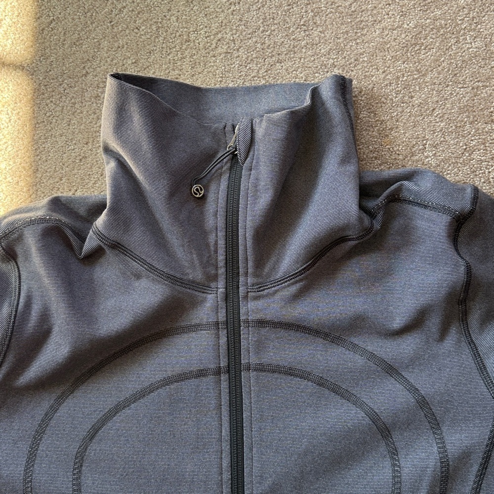 Gray Full-Zip Warmup Jacket - image 2